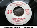 ? PATTI PAGE promo 'You Don't Need A Heart' NM + Cover RARE northern soul 45