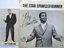 ROY HAMILTON The Star Spangled Banner 45 SLEEVE ONLY w/ SIGNED promo postcard