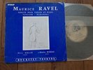 RAVEL : Sonate violin & piano / Devy ERLIH violin 10' LP DUCRETET THOMPSON 1st.