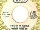 OBREY WILSON A Little Bit Of Heartache Dont Jump EPIC PROMO NORTHERN SOUL USA 45