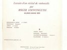 ROGER LOEWENGUTH private cello RECITAL  - JEANNE BON  -  LP NM