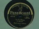 Blind Lemon Jefferson Paramount 12872 E Blues 78 Bed Spring Blues b/w YoYo Blues