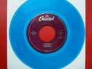 The Beatles  * SOMETHING  * BLUE VINYL JUKE BOX ONLY 45 NM   GEORGE HARRISON