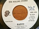 The Rolling Stones Happy / All Down the Line Promo WLP 1972 Vinyl 45 RPM Single