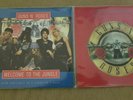 2 Guns N Roses Picture Sleeve 45 Record - Sweet Child O Mine, Welcome to Jungle