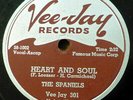 SPANIELS 78 HEART AND SOUL vg++ b/w BABY IT'S YOU Mint minus on Vee Jay RJ 358