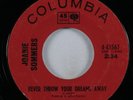 Northern Soul Popcorn 45 JOANIE SOMMERS Never Throw Your Dreams... COLUMBIA HEAR