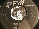 EDDIE LANG R&B Blues 45 RPM #466 Come On Home b/w I'm Alone