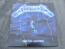 Original Metallica vinyl LP album Ride the Lightning in excellent condition