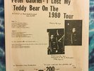 Peter Gabriel LP I Lost My Teddy Bear On The 1980 Tour RARE Limited Edition