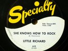 LITTLE RICHARD r&r r&b 78 SHE KNOWS HOW TO ROCK on Mint minus Specialty RJ 468
