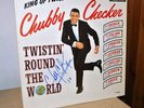 CHUBBY CHECKER SIGNED VINYL LP * The Twist Twistin' Round the World Vinyl Rock