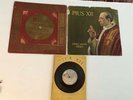 PIUS XII Anno Santo 1950 Papal Voice 78 RPM Picture Disc Plus Record Book Lot
