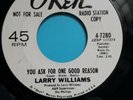 RARE NORTHERN SOUL - LARRY WILLIAMS - YOU ASK FOR ONE GOOD REASON- OKEH