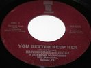 Marvin Holmes & Justice US Brown door 45 You better keep her Northern Soul