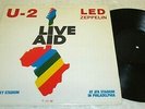 U2 & LED ZEPPELIN LIVE AID WEMBLEY & JFK STADIUM LP NM NEAR MINT VINYL RARE 1985