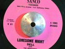 FUNK SOUL 45 - DELL & THE SENSATIONS - LONESOME NIGHT /WHY LIE Sanco HEAR