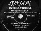 EDDIE COCHRAN - C'MON EVERYBODY - 78 RPM - SOUTH AFRICA - EXC+ CONDITION
