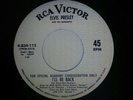 ELVIS PRESLEY RARE I LL BE BACK SPINOUT WHITE LABEL PROMO 45 EXCELLENT