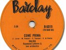Rare 1958 DALIDA French 78 RPM Record. Come Prima