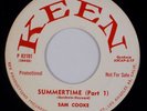 SAM COOKE: Summertime Part 1 / Part 2 US Keen R&B Soul Promo Classic 45 NM-
