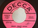 Rockabilly PROMO 45 Johnny Carroll Crazy Crazy Lovin on Decca HEAR