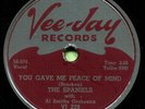 SPANIELS (You Gave Me Peace Of Mind / Please Don't) R&B/SOUL 78  RPM  RECORD