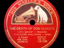 FEODOR CHALIAPIN - MASSENET Don Quixote 1927 78 rpm NEAR MINT SHELLAC HMV Record