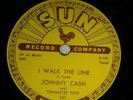 Johnny Cash Sun 242 I WALK THE LINE / GET RHYTHM 78 RPM