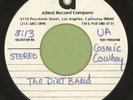 TEST PRESSING The Nitty Gritty Dirt Band COSMIC COWBOY Stereo Mono UA 45 EX 1976