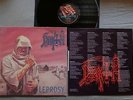 DEATH Leprosy UNDER ONE FLAG LP + Lyrics Inner FLAG 24