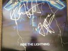 Metallica Ride The Lightning Limited Edition Autographed Vinal
