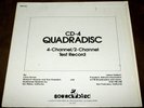 LP CD-4 Quadraphonic Stereophonic TEST RECORD 4 CHANNEL Mystic Moods Sound Bird