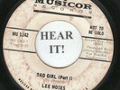 Lee Moses RARE NORTHERN SOUL 45 (Musicor 1242 PROMO) Bad Girl (Part 1 & 2)