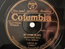 '29 Blues 78rpm ED BELL as Barefoot Bill -My Crime Blues / Snigglin' Blues *HEAR