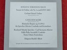 Bach: Solo Violin Sonata No. 2 - Gerhart Hetzel **DGG Private Press LP**