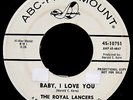 THE ROYAL LANCERS-Baby I Love You-Rare Northern Soul Promo 45-ABC PARAMOUNT