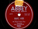 ORIGINAL CALYPSO BOYS  1949 Abbey 9002 - Mary Ann / Matilda