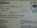 SBRG 72374 LEONARD BERNSTEIN SIGNED CHICHESTER PSALMS VINYL LP EX+