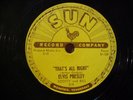 Elvis Presley Sun 209 78 RPM That's All Right Blue Moon Of Kentucky
