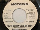 Barbara McNair MOTOWN 1087 Rare NORTHERN Soul You’re Gonna Love My Baby Promo 45