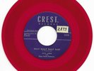 JACK LEWIS-CREST 1028 RARE RED VINYL POP ROCKER 45 RPM DILLY DALLY SALLY BABY