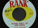 JIMMY COPELAND: Please Don't Let Her Know / I'm Going Steady With The Blues 45
