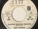 Rockabilly 45 Eddie Cochran Jeanie Jeanie Jeanie Liberty Lbl. PROMO