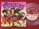 THE DONNAS / KISS   STRUTTER / DETROIT ROCK CITY  45 PS CLEAR VINYL (1999) EX/NM