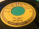 JAMES COTTON rare SUN 199 MEMPHIS blues MY BABY Minor 70's REPRO 45 NM