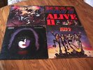 VINTAGE KISS LP ALBUMS ALIVE 1 & 2  & PAUL STANLEY SOLO DESTROYER COVER