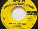 NORTHERN SOUL The Embers WATCH OUT GIRL MGM 45 rare EX