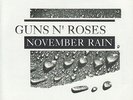 GUNS N' ROSES November Rain & Sweet Child O' Mine PICTURE SLEEVE 45 record RARE