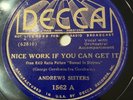 Andrews Sisters-Nice Work if You Can Get It/Bei Mir Bist Du Schon/Decca 1562 10